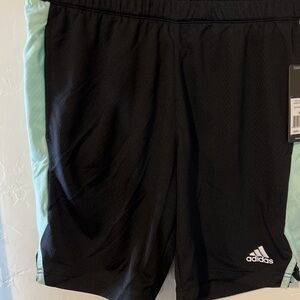 NWT! Adidas Men's Black and Mint Athletic Shorts